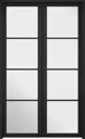 LPD Soho W4 Glazed Internal Room Divider Set 2031 x 1246mm Black Primed