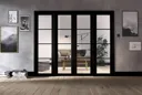 LPD Soho W8 Glazed Internal Room Divider Set 2031 x 2478mm Black Primed