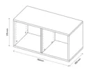 GoodHome Atomia Grey oak effect Modular furniture cabinet, (H)375mm (W)750mm (D)350mm