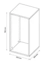 GoodHome Atomia Matt Grey oak effect Modular furniture cabinet, (H)750mm (W)375mm (D)350mm