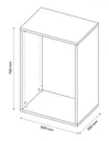 GoodHome Atomia Oak effect Modular furniture cabinet, (H)750mm (W)500mm (D)350mm
