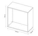 GoodHome Atomia Grey oak effect Modular furniture cabinet, (H)750mm (W)750mm (D)350mm