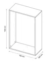 GoodHome Atomia Oak effect Modular furniture cabinet, (H)1125mm (W)750mm (D)350mm