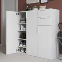 GoodHome Atomia Matt White Modular furniture cabinet, (H)1125mm (W)750mm (D)350mm