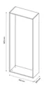 GoodHome Atomia Matt Oak effect Modular furniture cabinet, (H)1875mm (W)750mm (D)350mm