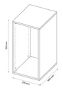 GoodHome Atomia White Modular furniture cabinet, (H)750mm (W)375mm (D)450mm