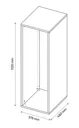 GoodHome Atomia Oak effect Modular furniture cabinet, (H)1125mm (W)375mm (D)450mm