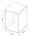 GoodHome Atomia Grey oak effect Modular furniture cabinet, (H)750mm (W)500mm (D)580mm