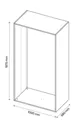 GoodHome Atomia Oak effect Modular furniture cabinet, (H)1875mm (W)1000mm (D)580mm