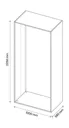 GoodHome Atomia Matt Grey oak effect Modular furniture cabinet, (H)2250mm (W)1000mm (D)580mm