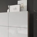 GoodHome Atomia Gloss White Modular furniture door, (H) 372mm (W) 497mm