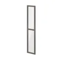 GoodHome Atomia Grey oak effect Transparent Modular furniture door, (H) 1872mm (W) 372mm
