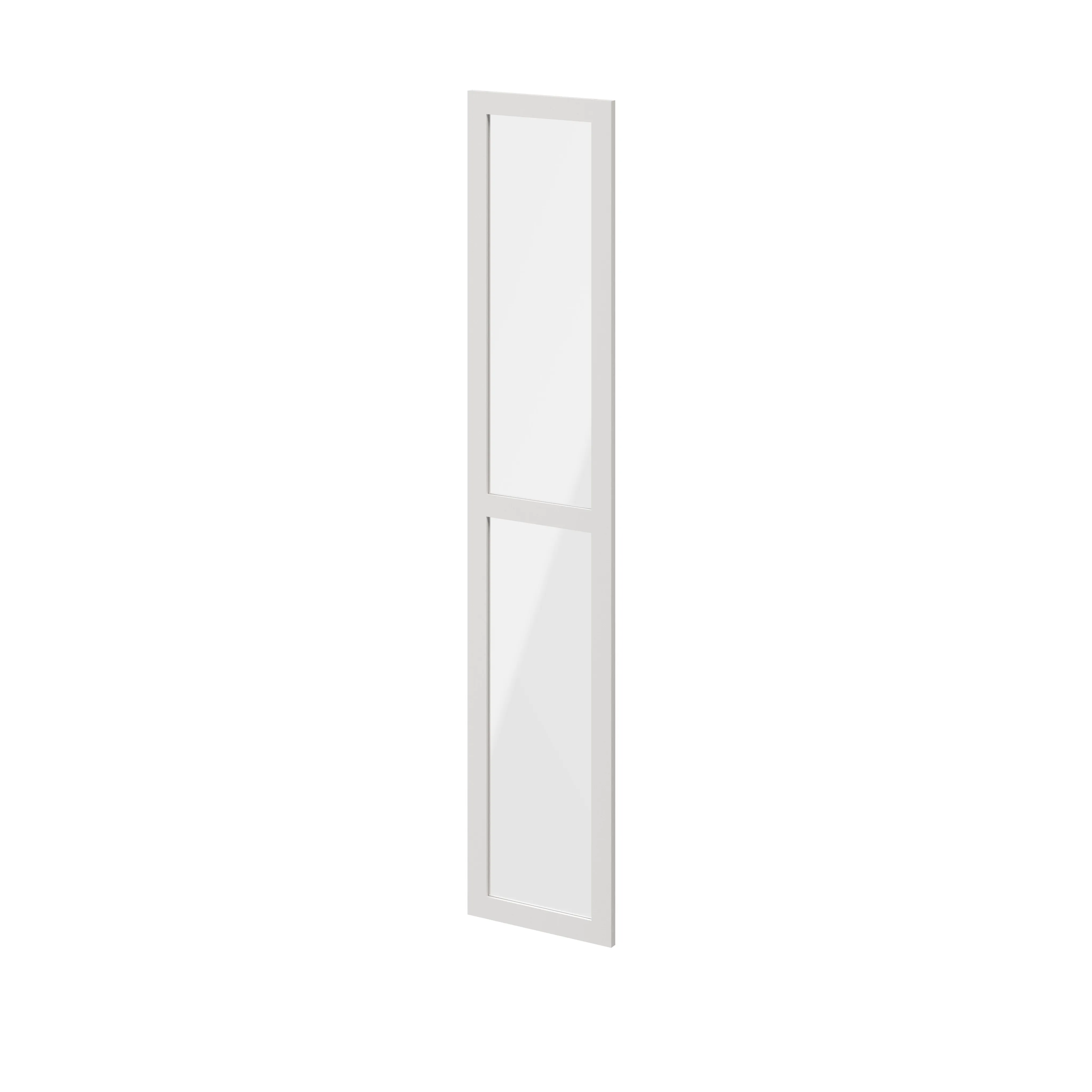 GoodHome Atomia White Transparent Modular furniture door, (H) 1872mm (W) 372mm