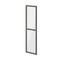 GoodHome Atomia Grey oak effect Transparent Modular furniture door, (H) 1872mm (W) 497mm