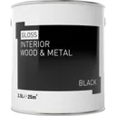 Black Gloss Metal & wood paint, 2.5L
