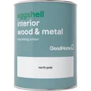 GoodHome North pole Eggshell Metal & wood paint, 0.75L