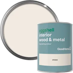 GoodHome Ottawa Eggshell Metal & wood paint, 0.75L