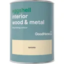 GoodHome Toronto Eggshell Metal & wood paint, 0.75L