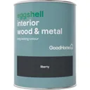 GoodHome Liberty black Eggshell Metal & wood paint, 0.75L