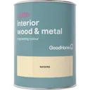 GoodHome Toronto Satin Metal & wood paint, 0.75L