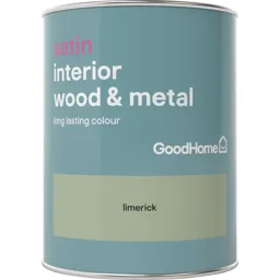 GoodHome Limerick Satin Metal & wood paint, 0.75L