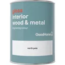 GoodHome North pole Gloss Metal & wood paint, 0.75L