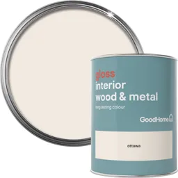 GoodHome Ottawa Gloss Metal & wood paint, 0.75L