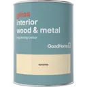 GoodHome Toronto Gloss Metal & wood paint, 0.75L
