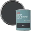 GoodHome Liberty black Gloss Metal & wood paint, 0.75L