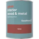 GoodHome Fulham Gloss Metal & wood paint, 0.75L