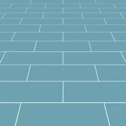 Glina Blue Gloss Ceramic Wall Tile, Pack of 34, (L)297mm (W)97mm