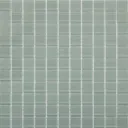 Glina Green Frosted Glass Mosaic tile sheet, (L)300mm (W)300mm
