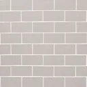 Vernisse Silver grey Gloss Plain Ceramic Indoor Wall Tile, Pack of 80, (L)150mm (W)75.4mm