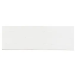 Plain White Matt Brindisie Ceramic Wall Tile, Pack of 8, (L)600mm (W)200mm