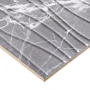 Elegance Grey Gloss 3D decor Marble effect Ceramic Wall Tile, Pack of 7, (L)600mm (W)200mm