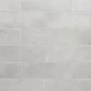 Metal ID Light grey Matt 3D decor Concrete effect Ceramic Wall Tile, Pack of 8, (L)600mm (W)200mm