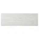 Soft travertin Light grey Gloss Stone effect Ceramic Indoor Wall Tile, Pack of 9, (L)600mm (W)200mm