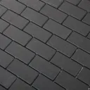 Slate Anthracite Polished Natural stone Mosaic tile sheet, (L)300mm (W)300mm