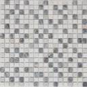 Ikarai Light grey Marble effect Natural stone Mosaic tile sheet, (L)300mm (W)300mm
