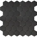 Albena Black Metal effect Stainless steel Mosaic tile sheet, (L)300mm (W)300mm