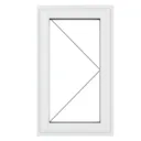 GoodHome Clear Double glazed White uPVC RH Window, (H)1040mm (W)610mm