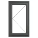 GoodHome Clear Double glazed Grey uPVC LH Window, (H)1040mm (W)610mm