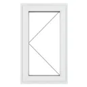 GoodHome Clear Double glazed White uPVC LH Window, (H)1115mm (W)610mm