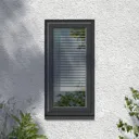 GoodHome Clear Double glazed Grey uPVC RH Window, (H)1190mm (W)610mm