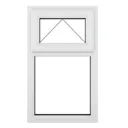 GoodHome Clear Double glazed White uPVC Top hung Window, (H)820mm (W)610mm