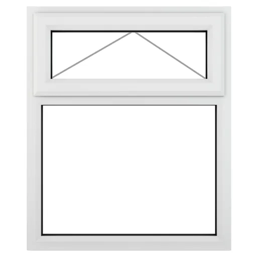 GoodHome Clear Double glazed White uPVC Top hung Window, (H)1115mm (W)1190mm