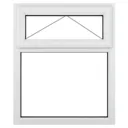 GoodHome Clear Double glazed White uPVC Top hung Window, (H)1040mm (W)905mm