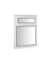 GoodHome Clear Double glazed White Top hung Window, (H)745mm (W)625mm
