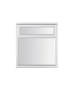 GoodHome Clear Double glazed White Top hung Window, (H)895mm (W)1195mm
