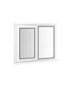GoodHome Clear Double glazed White Left-handed LH Window, (H)895mm (W)910mm